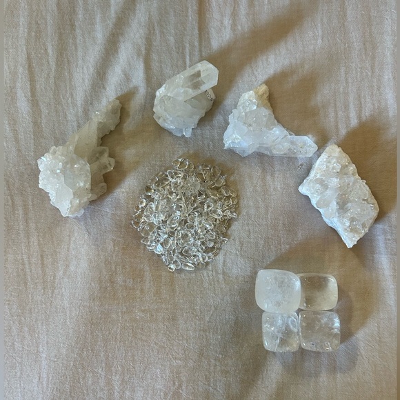 Clear Quartz Crystal Clusters, Cubes and Chips - Picture 1 of 8